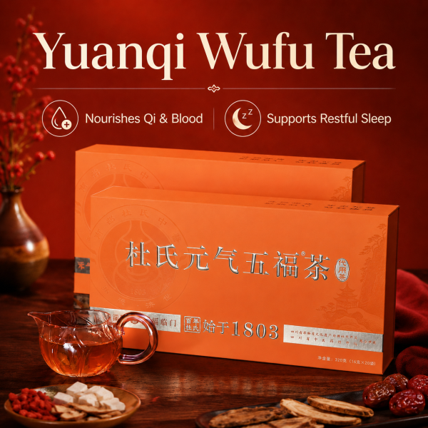 杜氏元气五福茶人参当归黄芪甘草草本茶代饮茶四川非遗送礼优选
