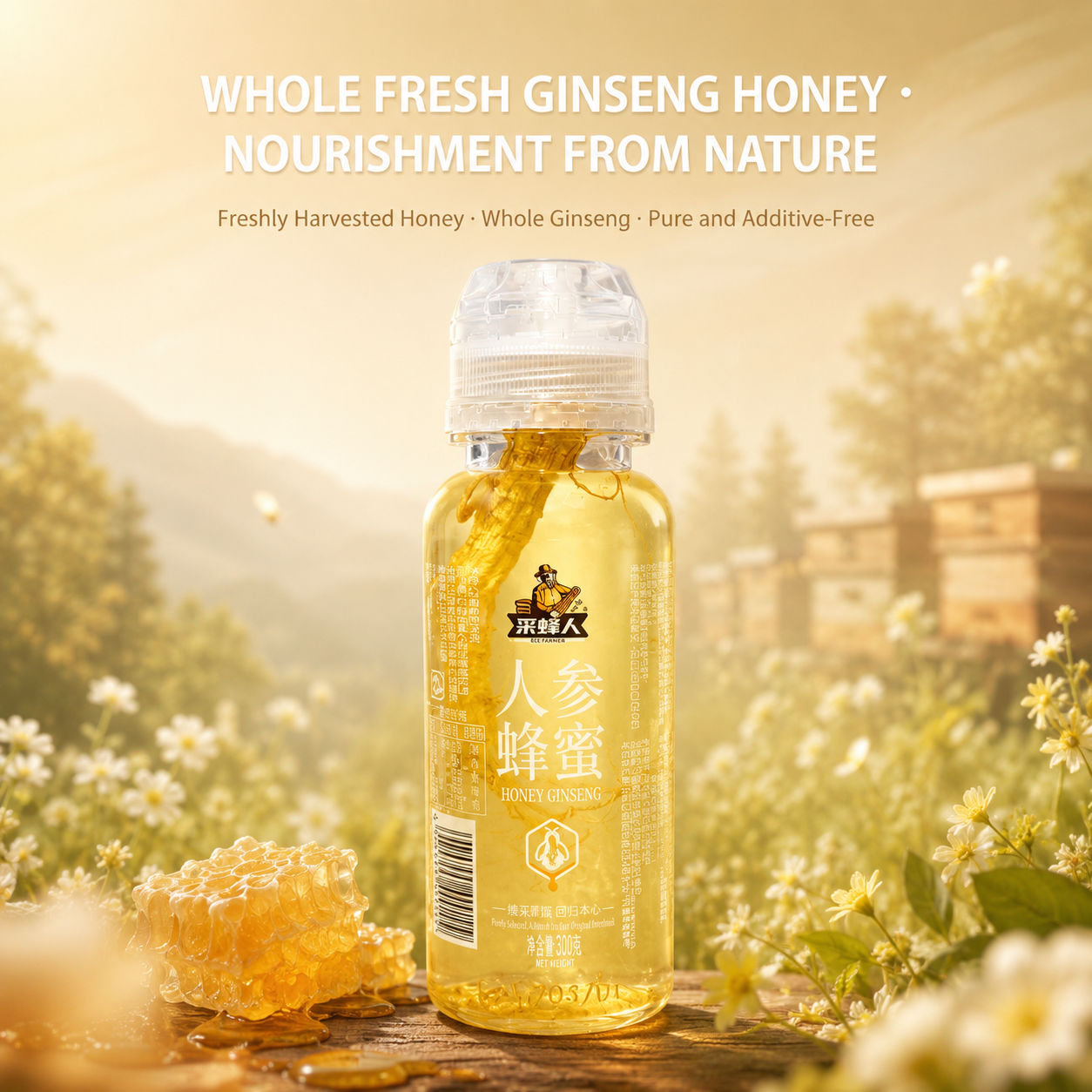 300g Bottle of Ginseng Honey