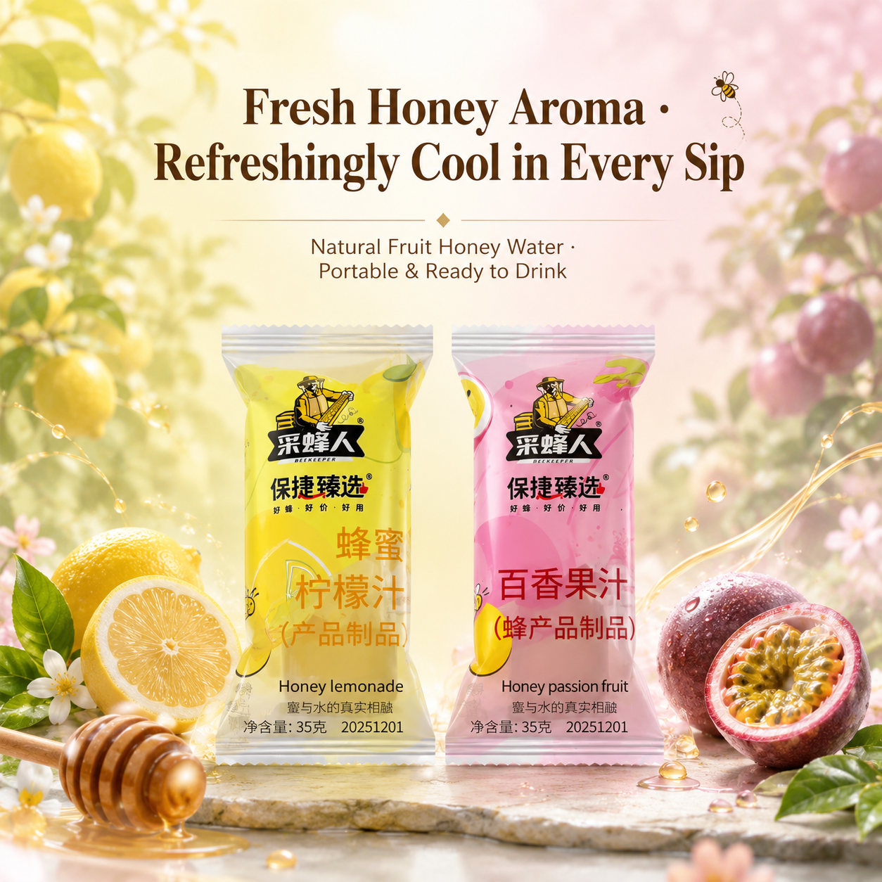 35克蜂蜜水果汁瓶盖款